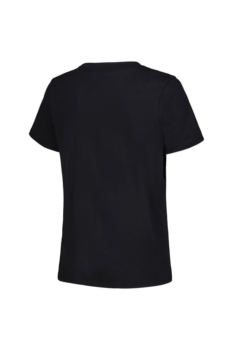 Women's The Wild Collective Black LAFC Satin Applique T-Shirt, Alternate, color, Black