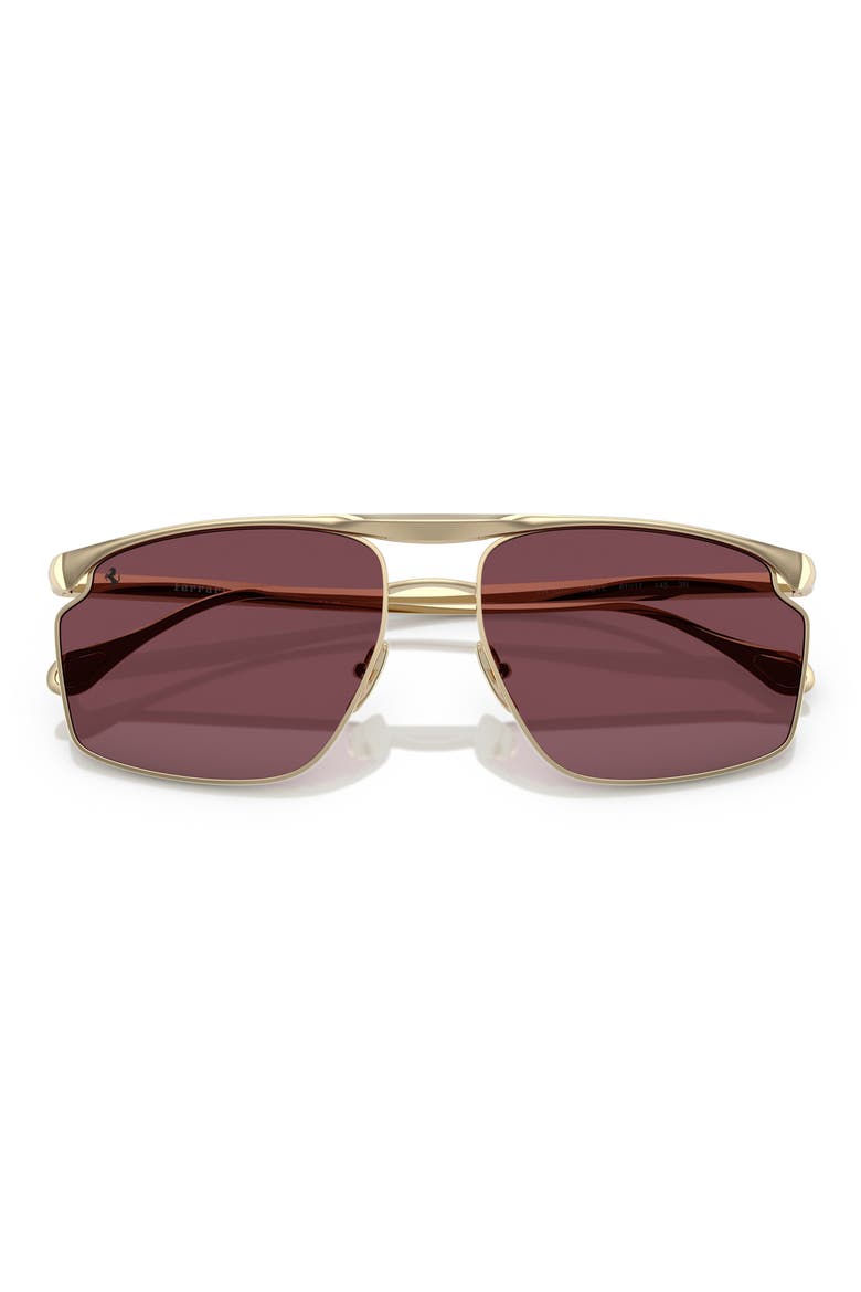 61mm Irregular Sunglasses, Alternate, color, PALE GOLD / BORDEAUX CE