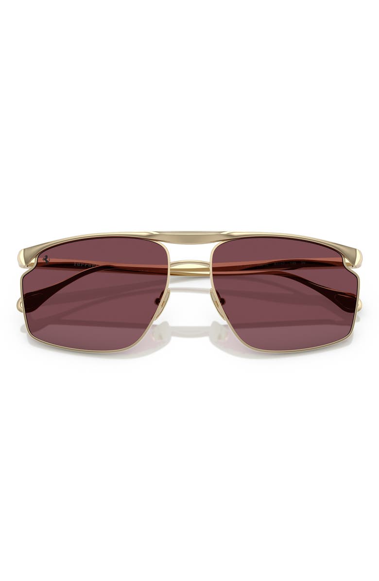 Scuderia Ferrari 61mm Irregular Sunglasses, Alternate, color, Pale Gold / Bordeaux Ce
