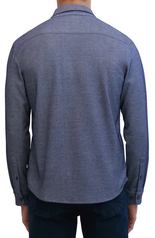 Dkny Sportswear Metro Long Sleeve Button-up Shirt In Blue