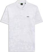 BOSS Grid Print Cotton Polo