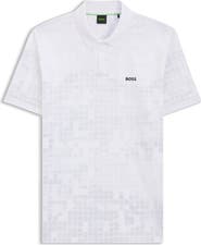 BOSS Grid Print Cotton Polo