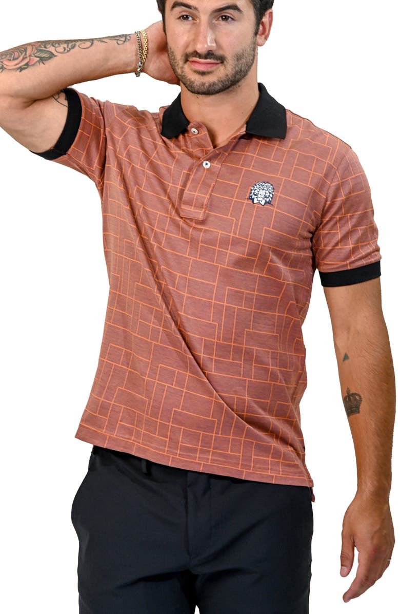 Maceoo Mozart Lines Tipped Polo, Alternate, color, Orange