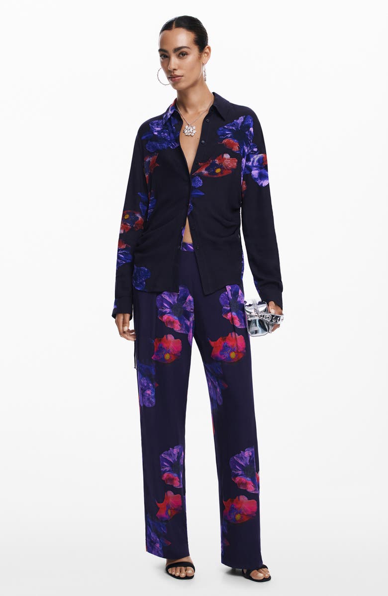 Desigual Ocasa Floral Button-Up Shirt, Alternate, color,