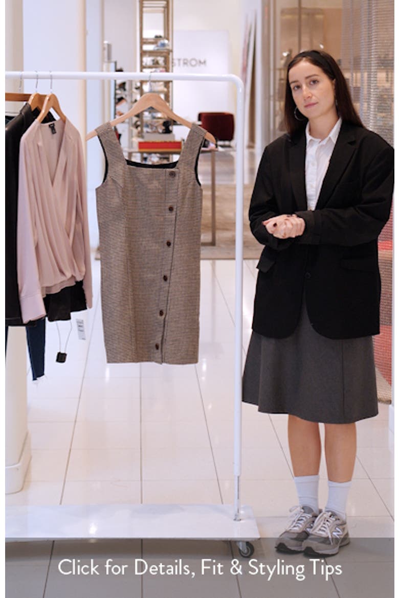 Houndstooth Sleeveless Button Front Minidress video