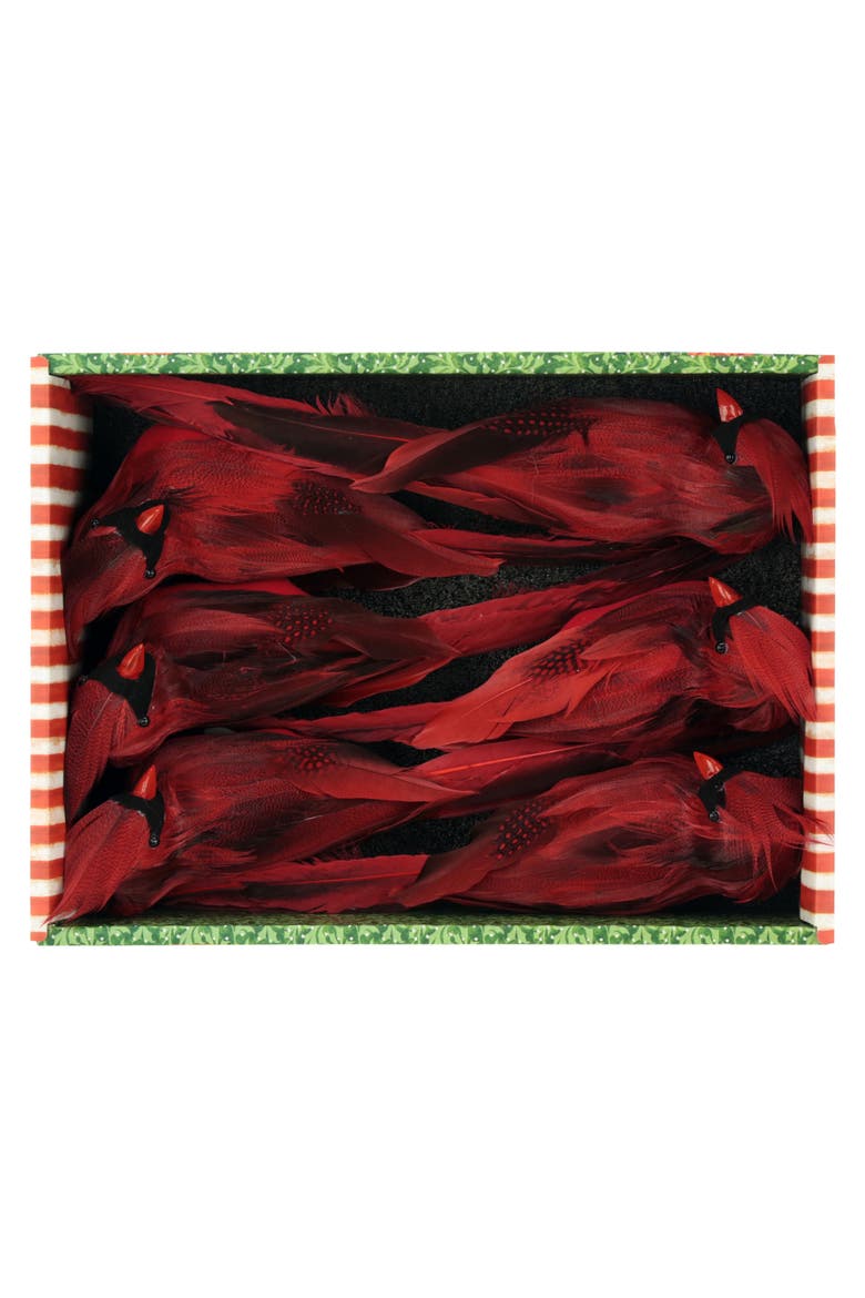 Cardinal Décor, Box of 6, Alternate, color, Red