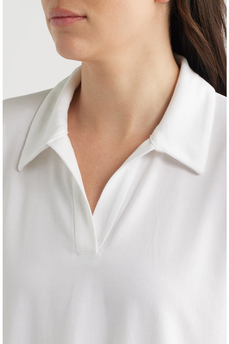 Boxy Henley Jersey Top, Alternate, color, WHITE