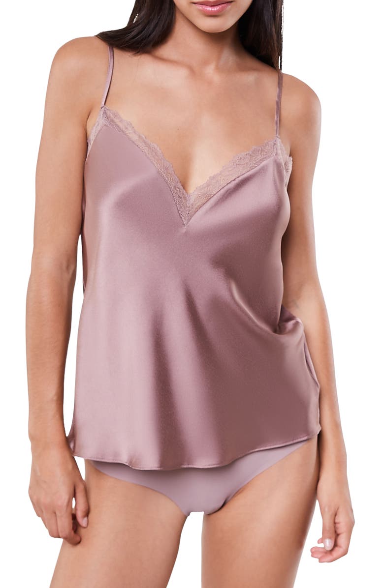 Etam Sentiment Satin Pajama Camisole, Main, color, 