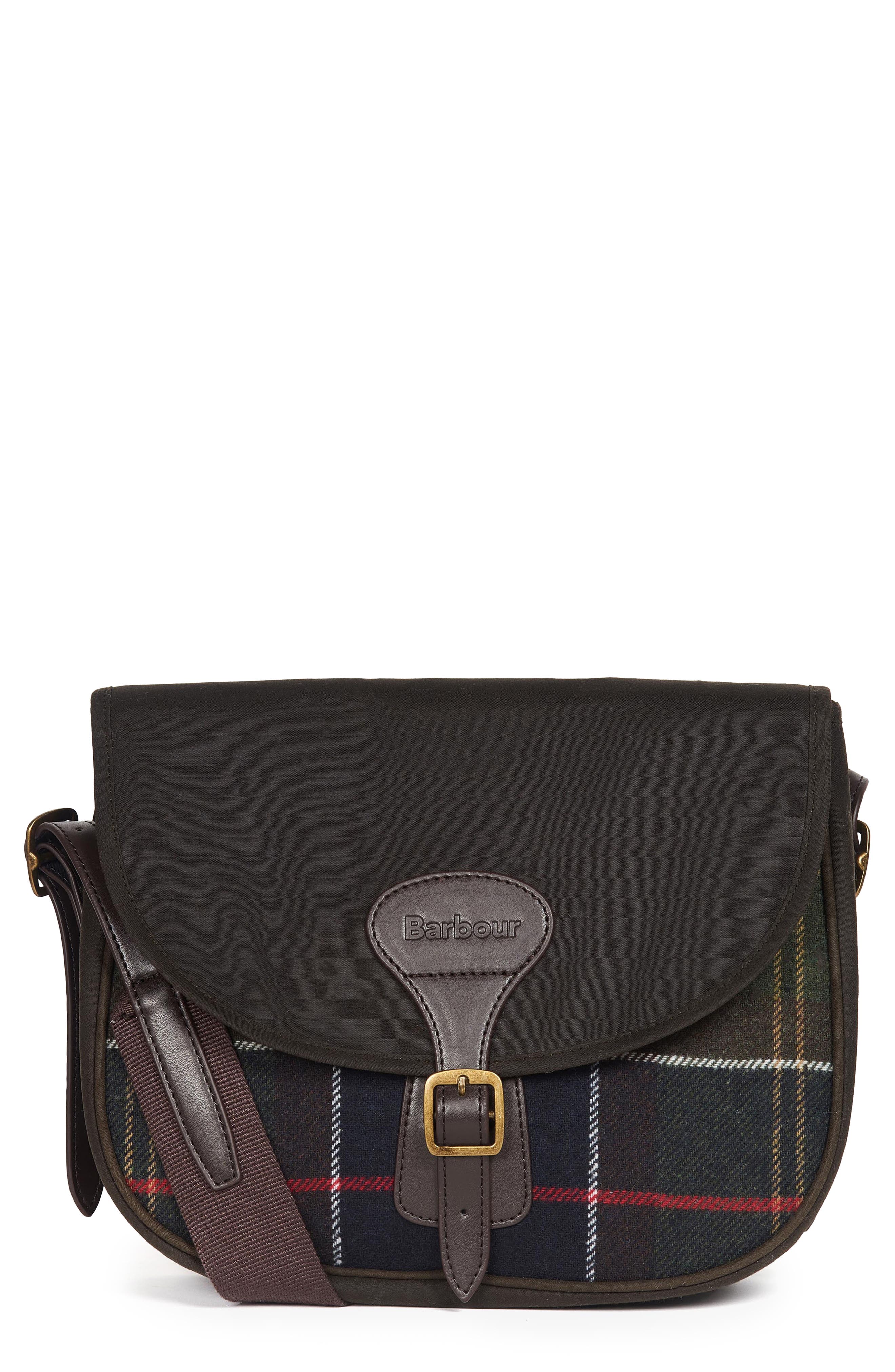 Barbour Whitley Tartan Plaid Wool Blend Crossbody Bag, Main, color, 