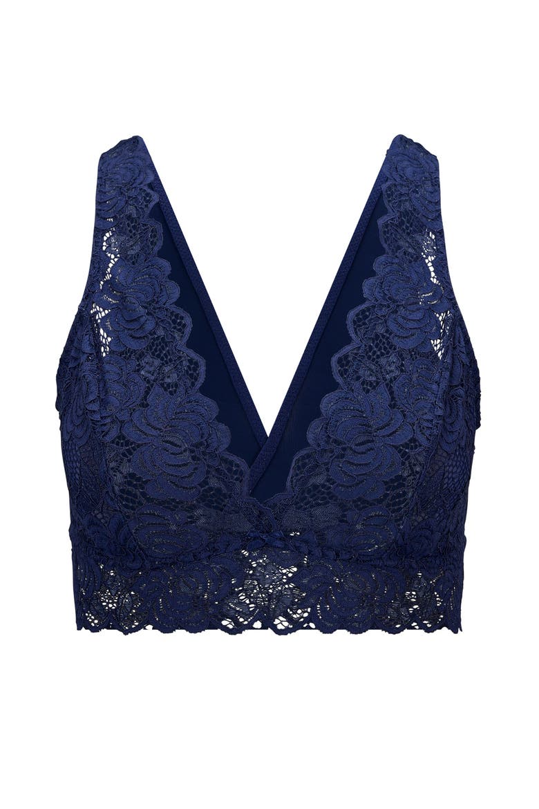 Livi Unlined Bralette Bra, Alternate, color, Dark blue