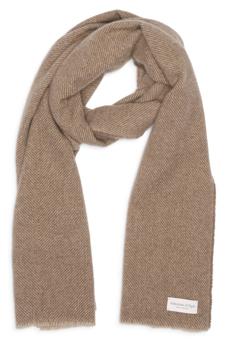 Mountain Cashmere Twill Scarf, Main, color, SAND RU7802