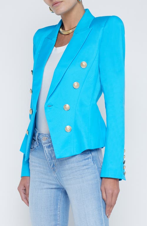 L'agence Bethany Tapered Blazer In Bright Aqua