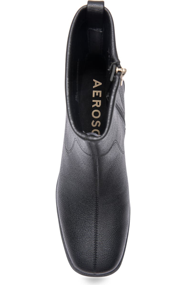 Aerosoles Dazzy Square Toe Boot, Alternate, color, Black Pebbled Stretch Faux