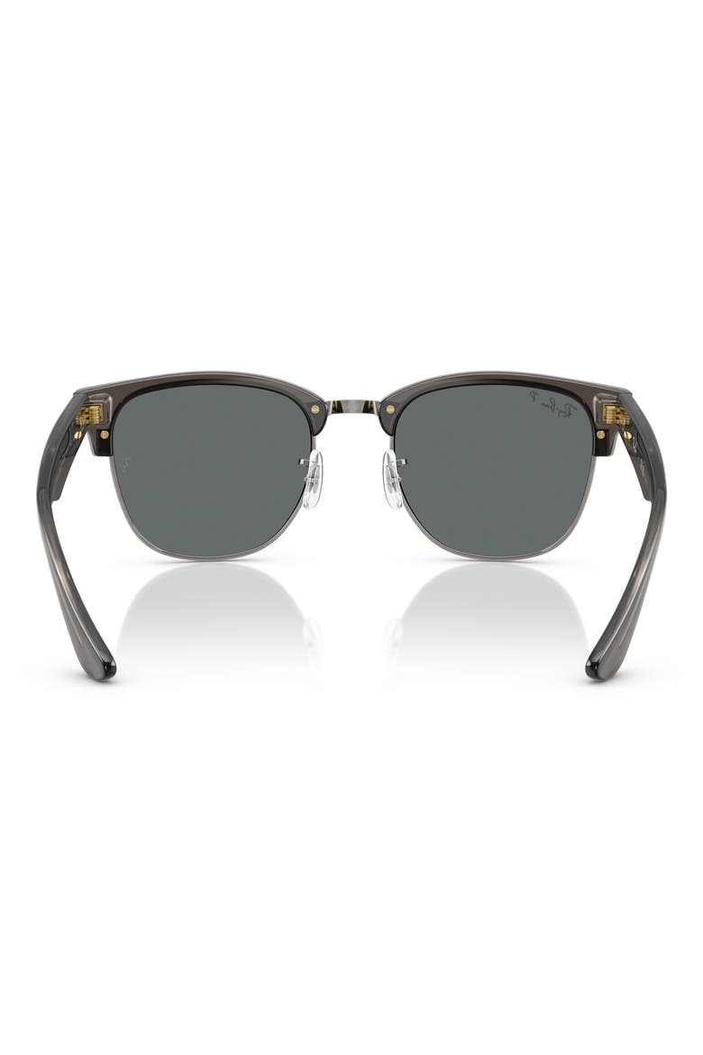Clubmaster Reverse 51mm Polarized Square Sunglasses, Alternate, color, DARK GREY