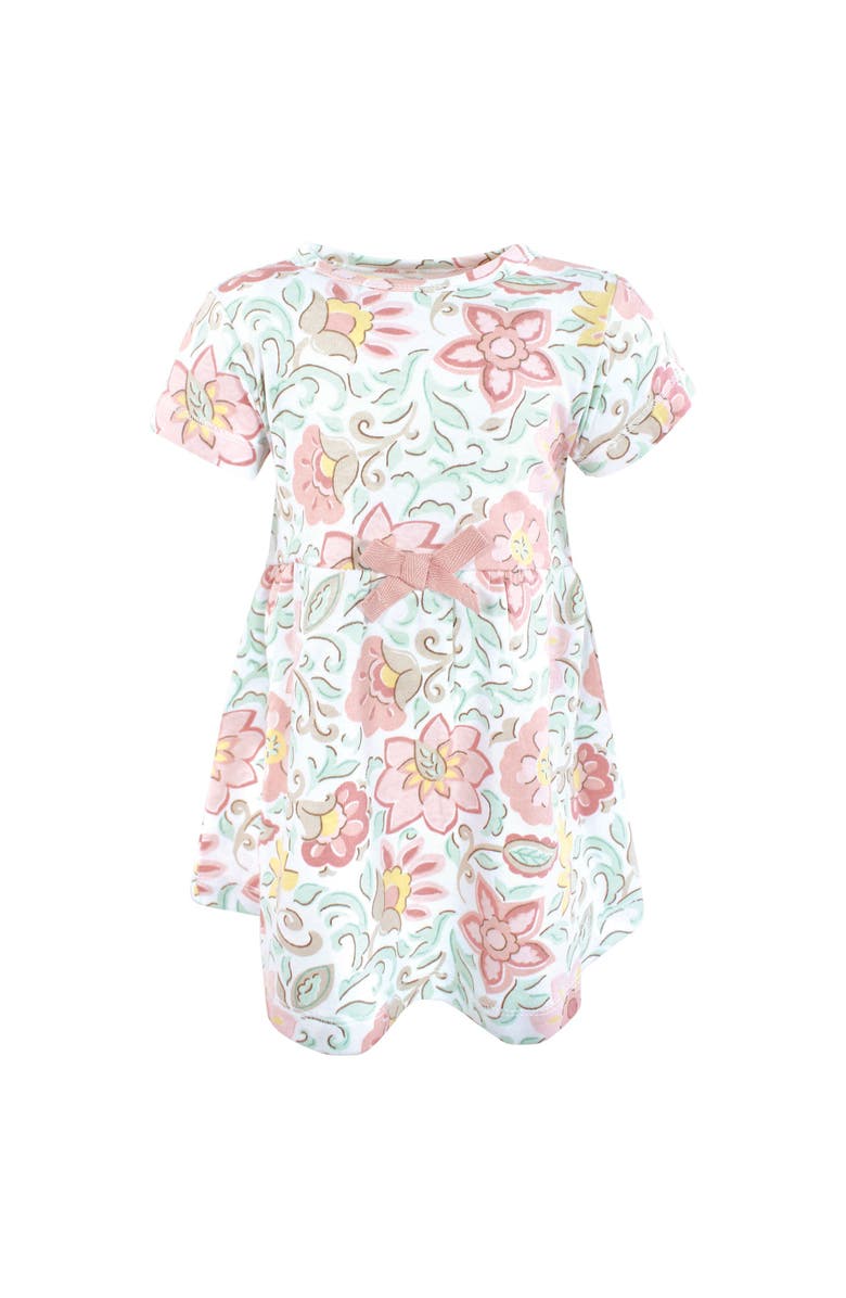 Touched by Nature Comfortable Organic Cotton Dresses with Short & Long Sleeve Variations, Alternate, color, Traditional Floral