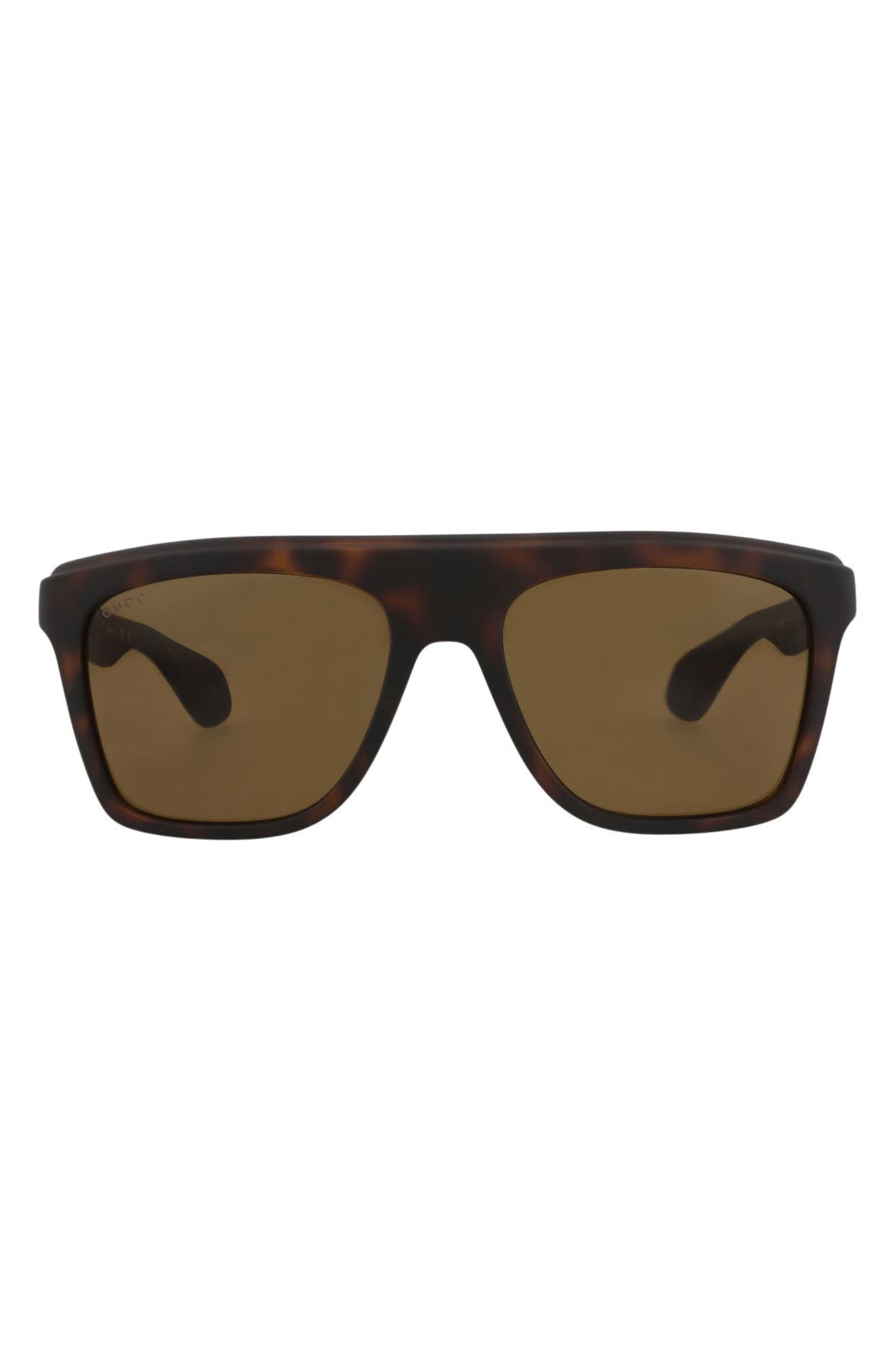 Gucci 57mm Rectangular Sunglasses