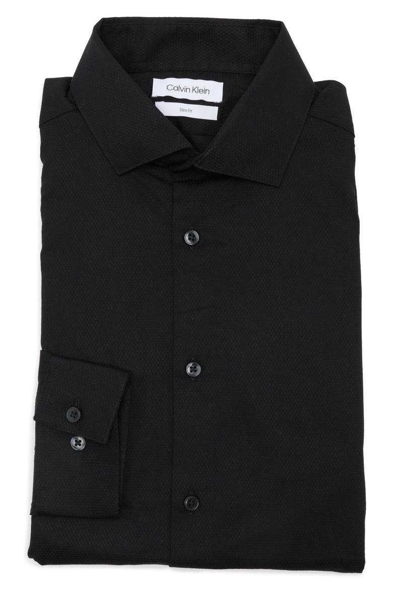 Core Slim Fit Dress Shirt, Alternate, color, BLACK