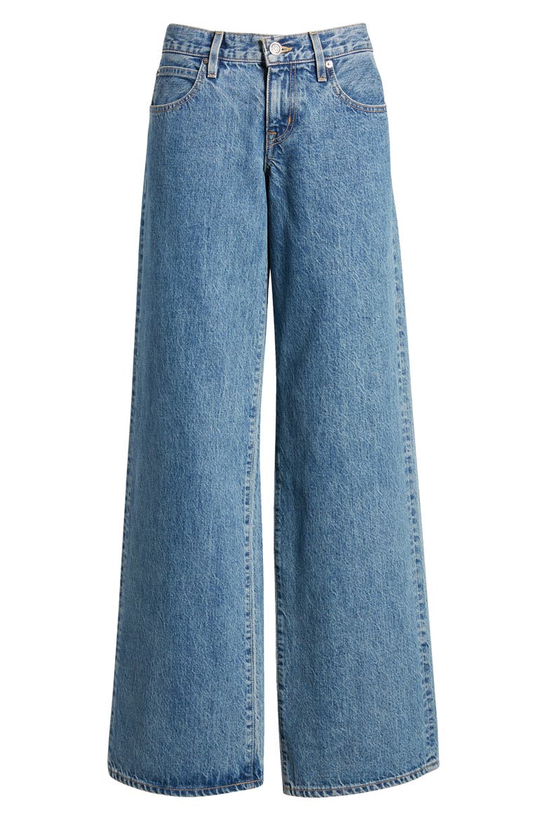 Lexi Low Rise Organic Cotton Wide Leg Jeans, Alternate, color, SATISFACTION