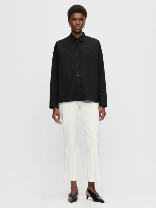 Callas Milano Sirene Poplin Shirt With Silk Twill Milano Print Scarf In Black