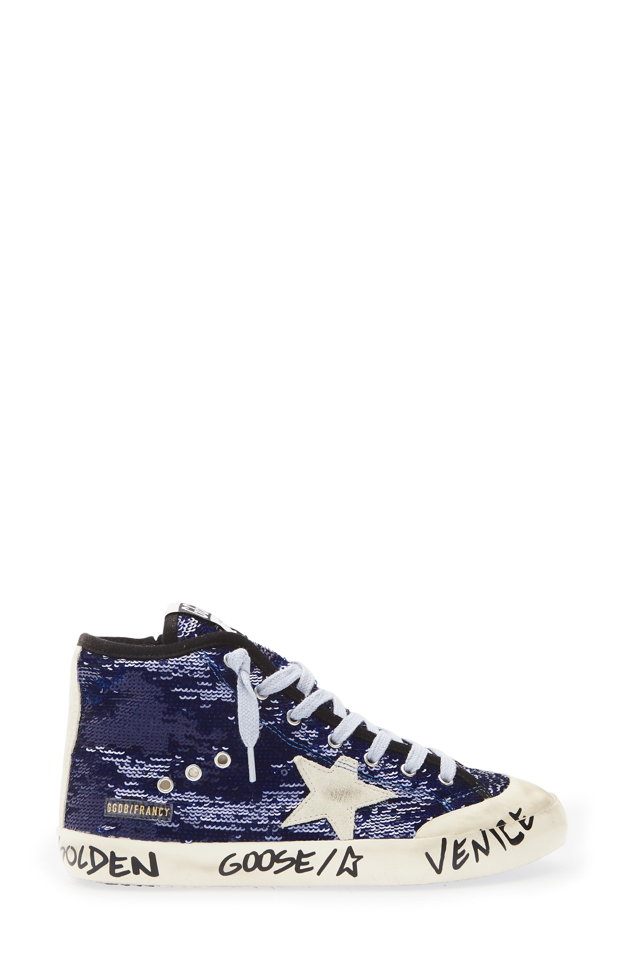Kids' Francy Sequin High Top Sneaker, Alternate, color, BLUETTE/ ICE