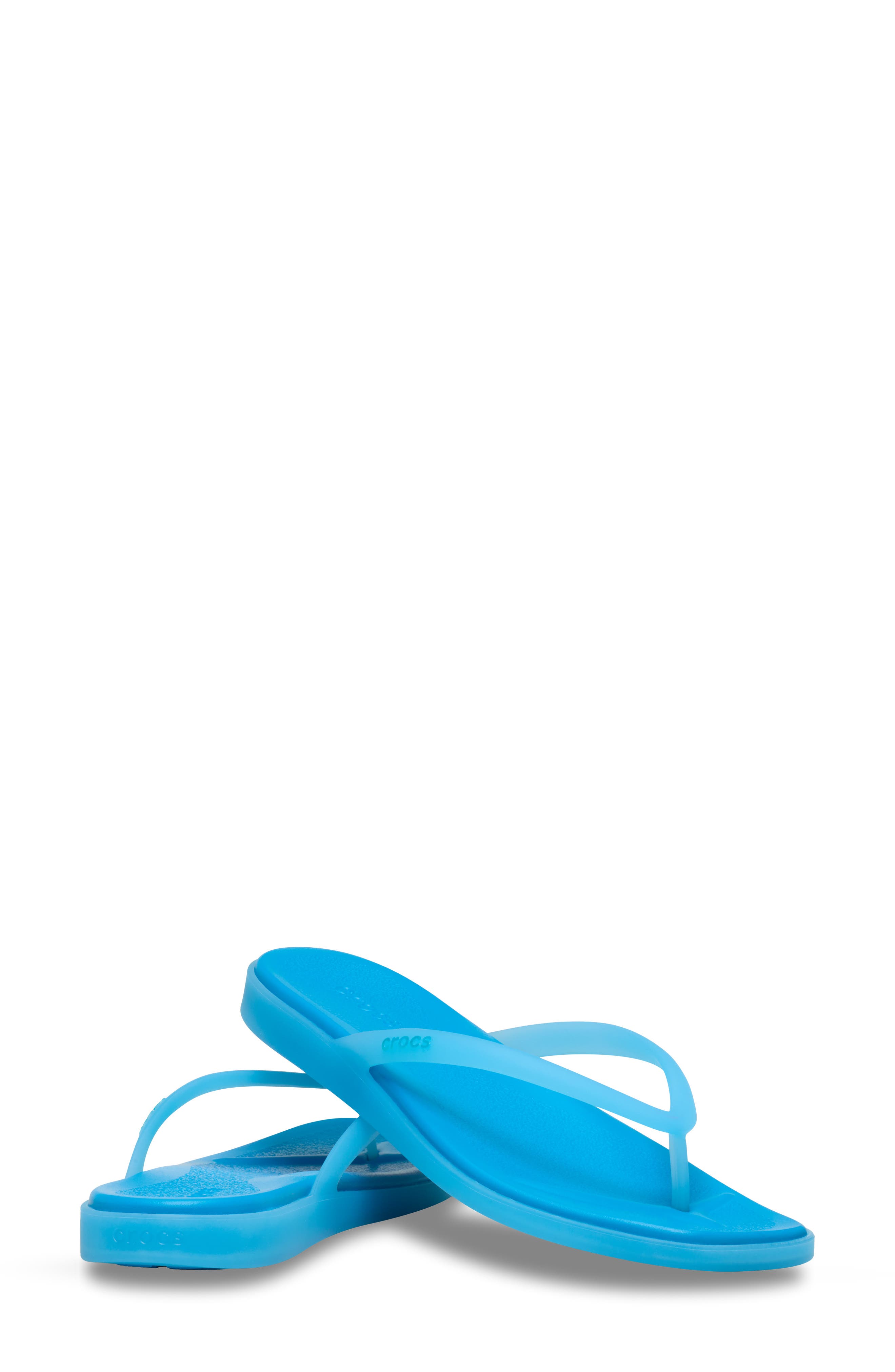 CROCS Miami Frosted Flip Flop, Alternate, color, Tinted Glass