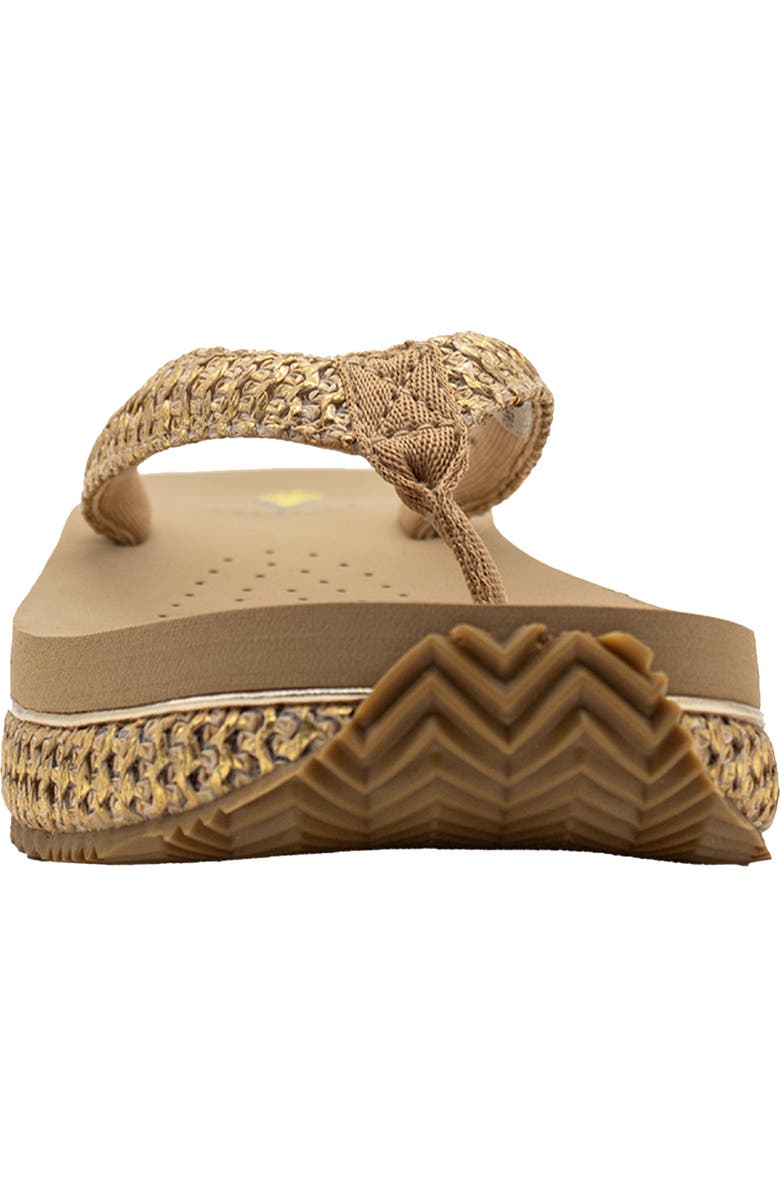 Volatile Palau Platform Flip Flop, Alternate, color, Gold