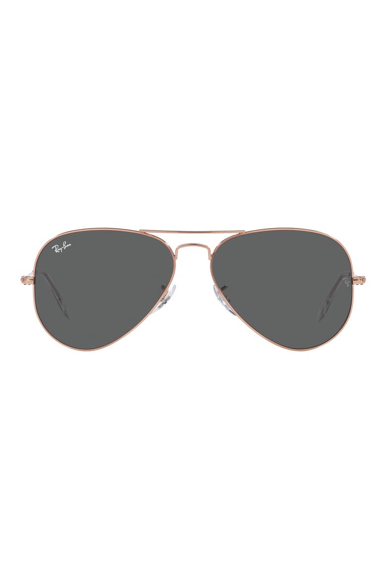 62mm Oversize Aviator Sunglasses, Main, color, DARK GREY
