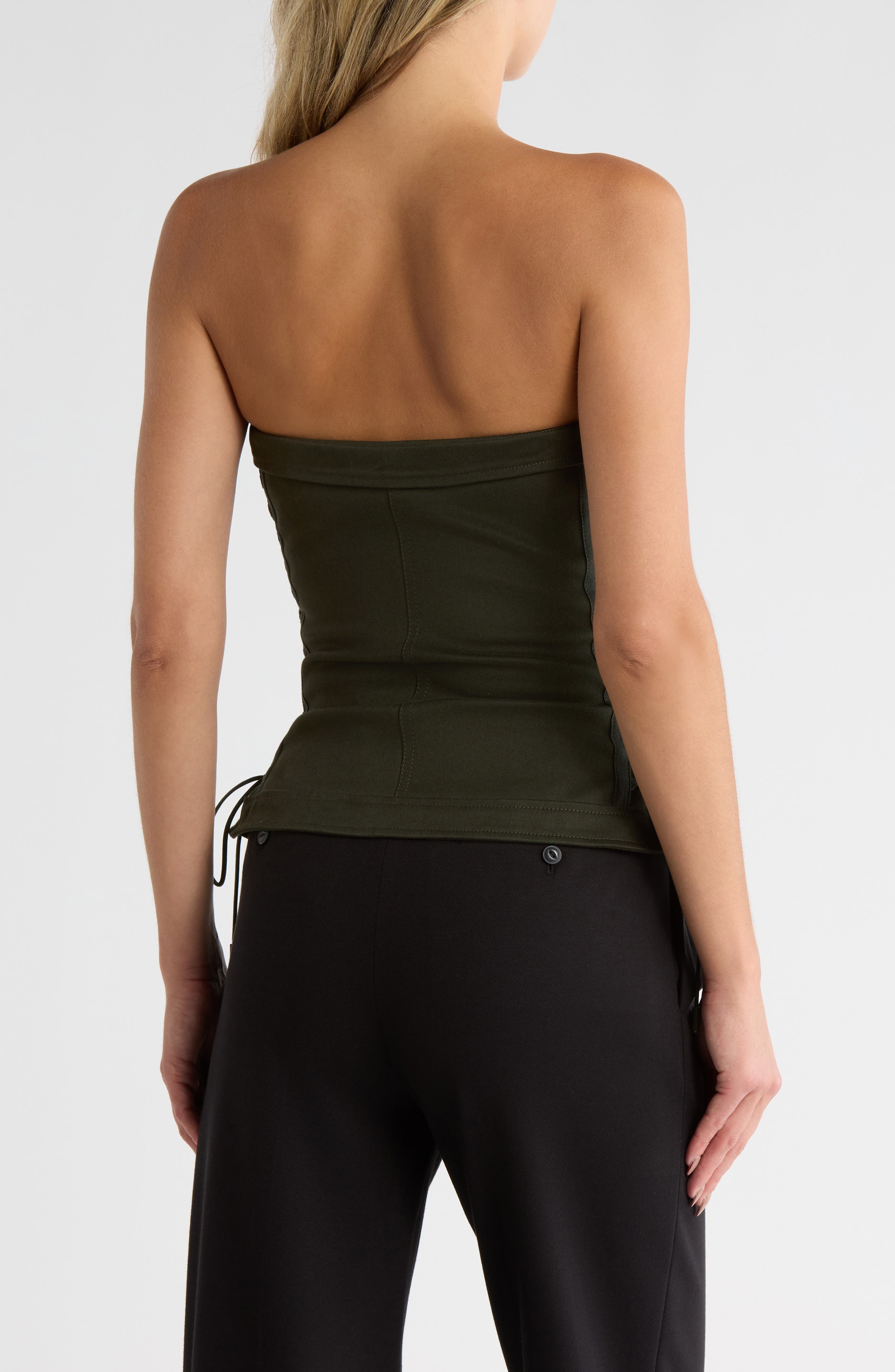 Sasha Zip Up Bustier Top - image 2
