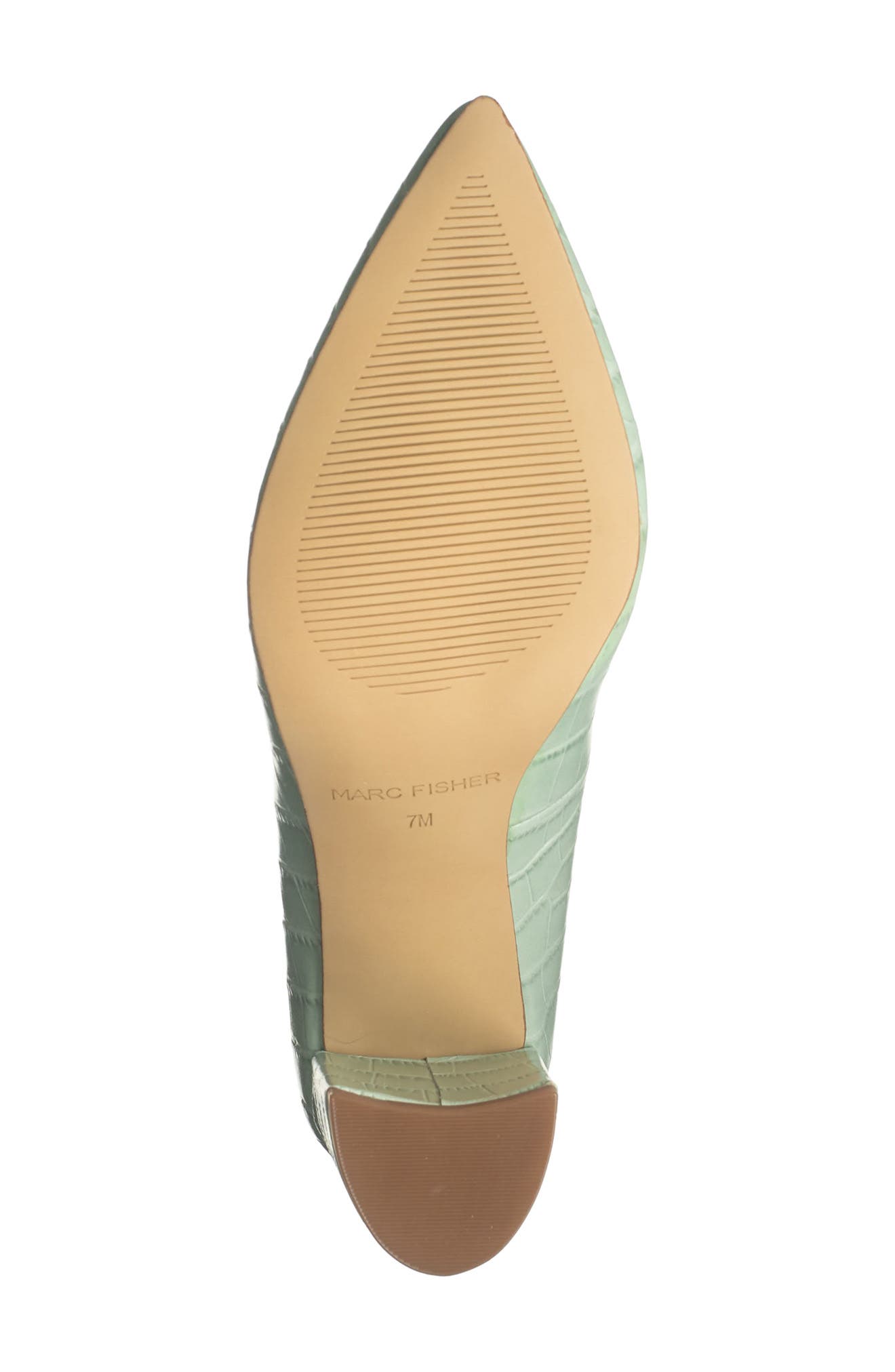 Caitlin Block Heel Pump, Alternate, color, LGNLE/330. GREEN CROCO LEATHER