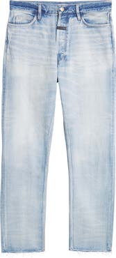 Fear of God Five-Pocket Raw Hem Straight Leg Jeans