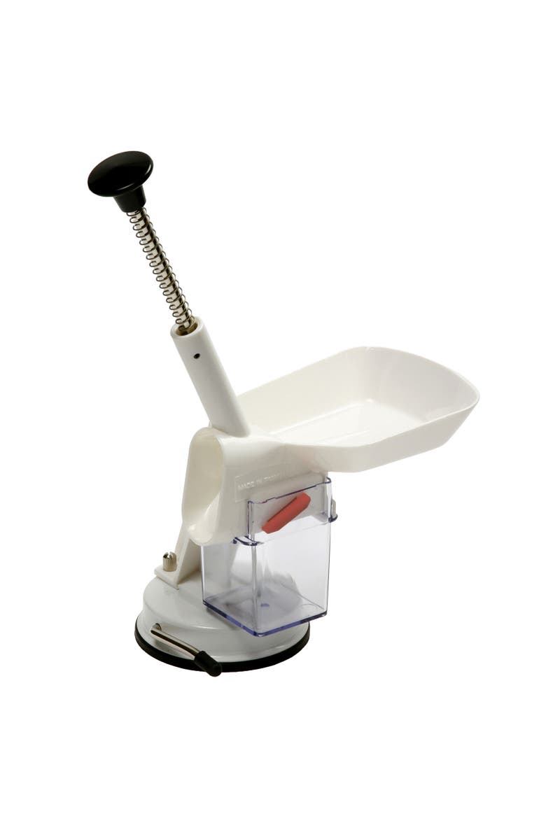 Norpro Deluxe Automatic Feed Cherry Pitter with Suction Base and Catch Hopper, Main, color, White