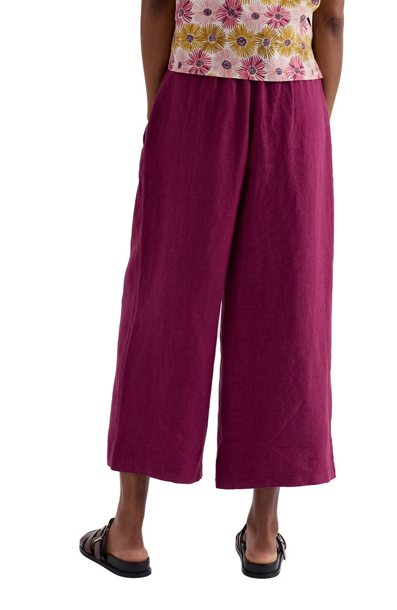 Seasalt Cornwall Merrivale Linen Culottes, Alternate, color, Dark Freesia