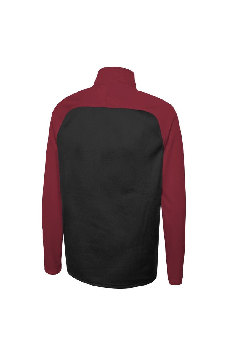 New Era Men's New Era Black Arizona Cardinals Combine Authentic O-Line Raglan Half-Zip Jacket, Alternate, color, Black