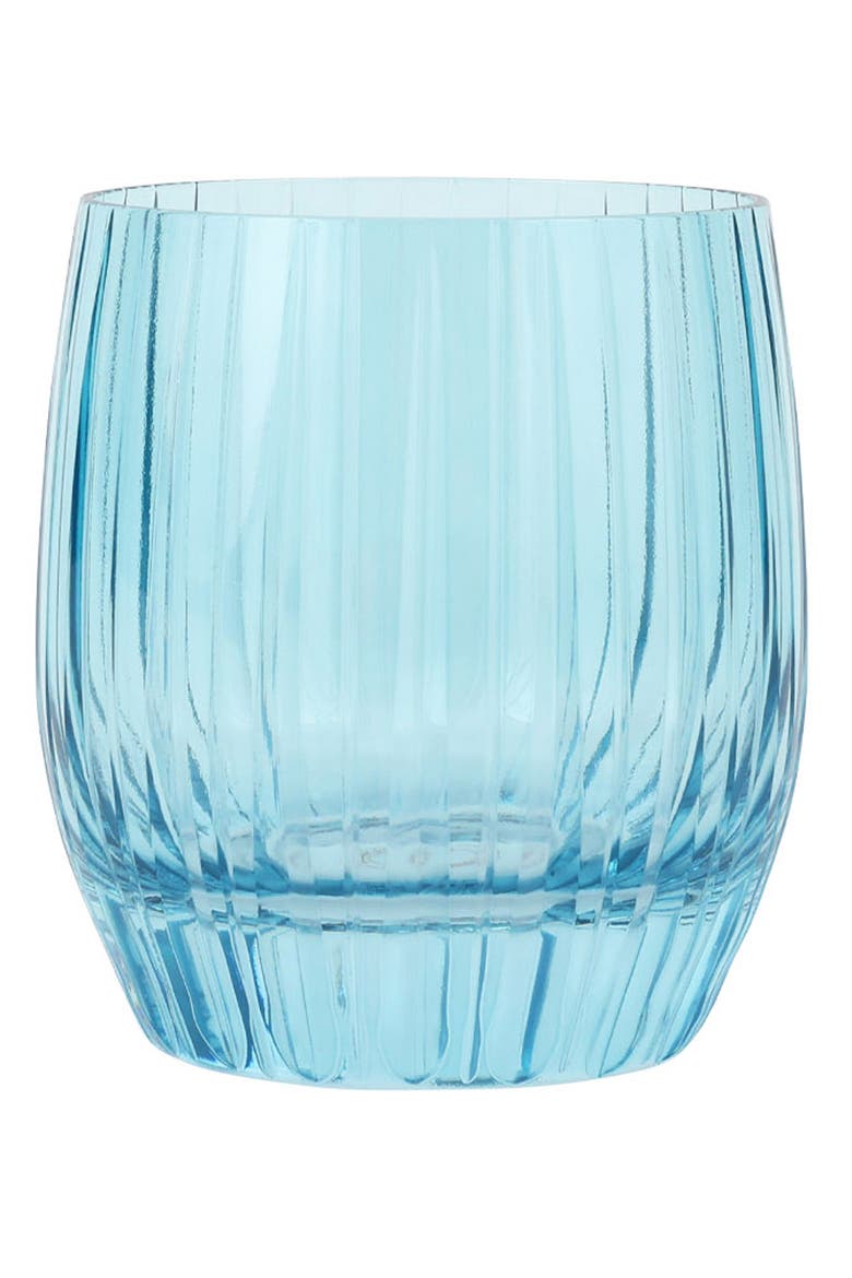 Natalia Teal Double Old Fashioned Glass, Main, color, BLUE