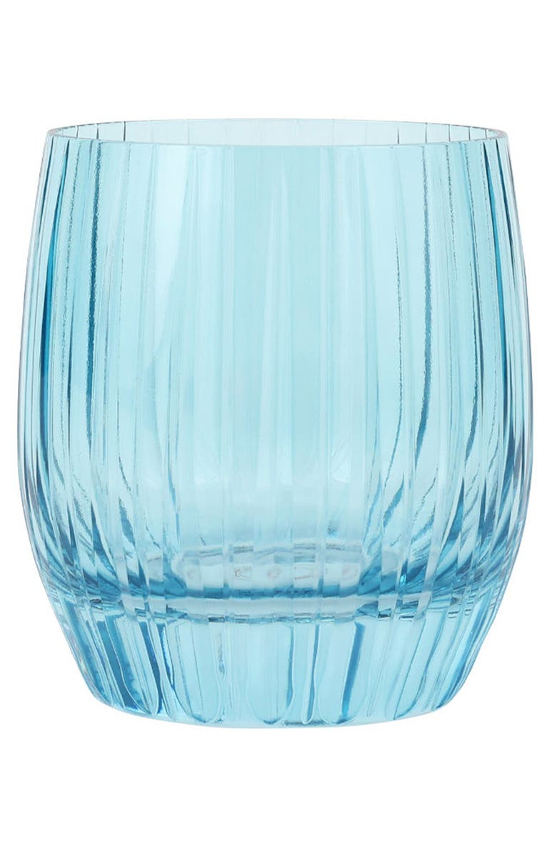 VIETRI Natalia Teal Double Old Fashioned Glass, Main, color, Blue