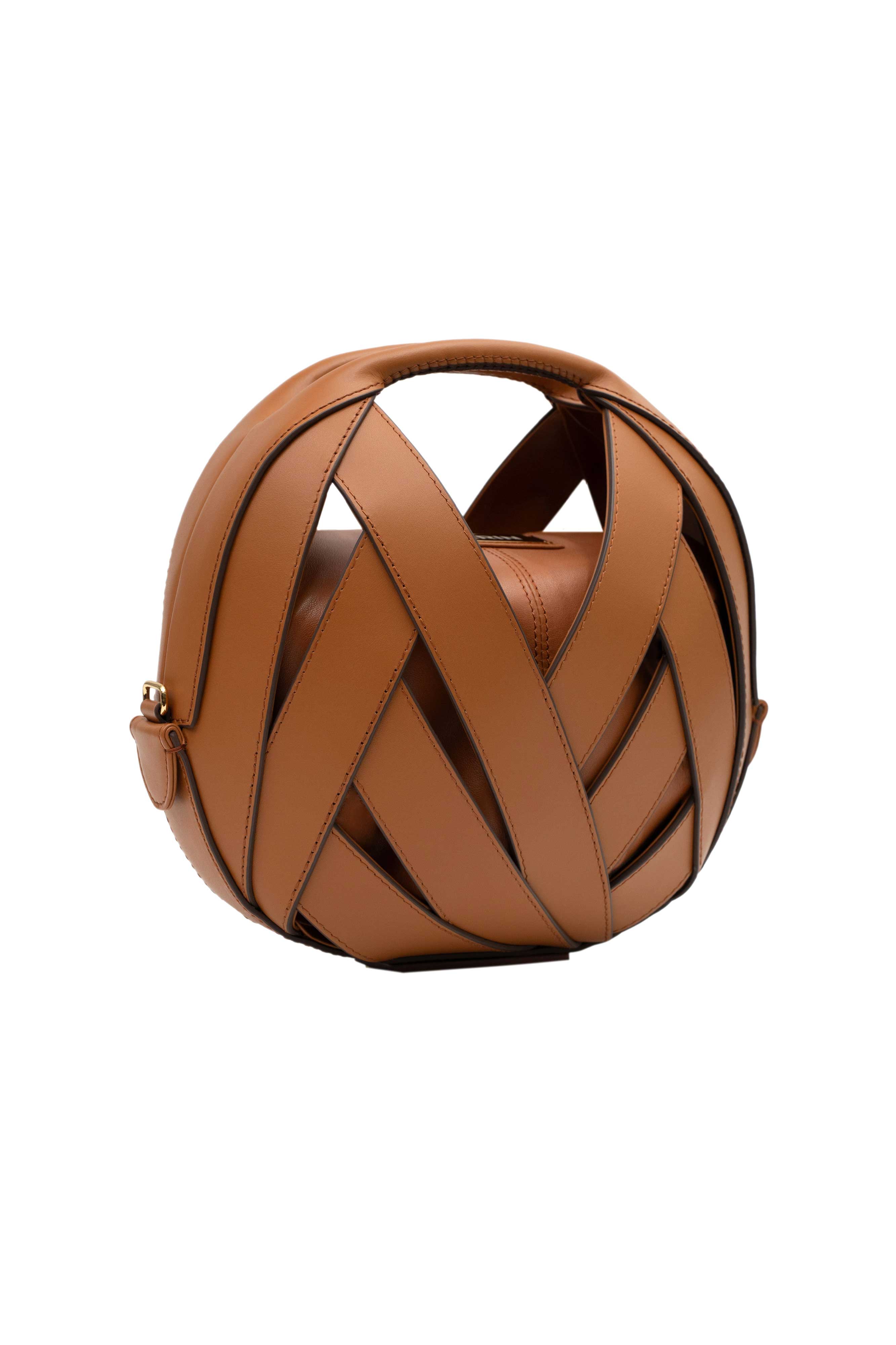 PERRIN PARIS Le Petit Panier Xbody Classic, Alternate, color, Caramel W/ Espresso