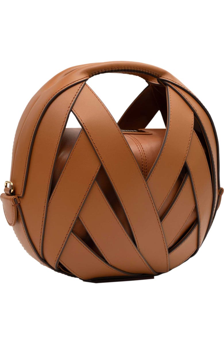 PERRIN PARIS Le Petit Panier Xbody Classic, Alternate, color, Caramel W/ Espresso