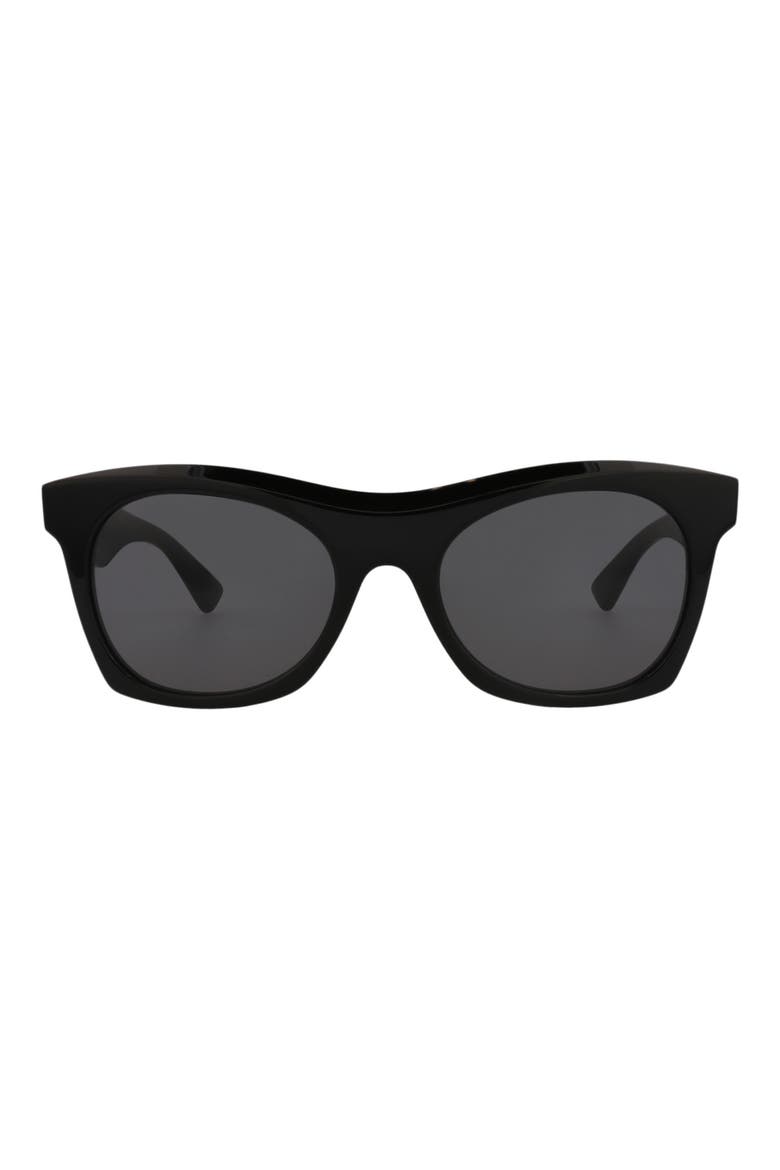 54mm Square Sunglasses, Main, color, BLACK BLACK GREY