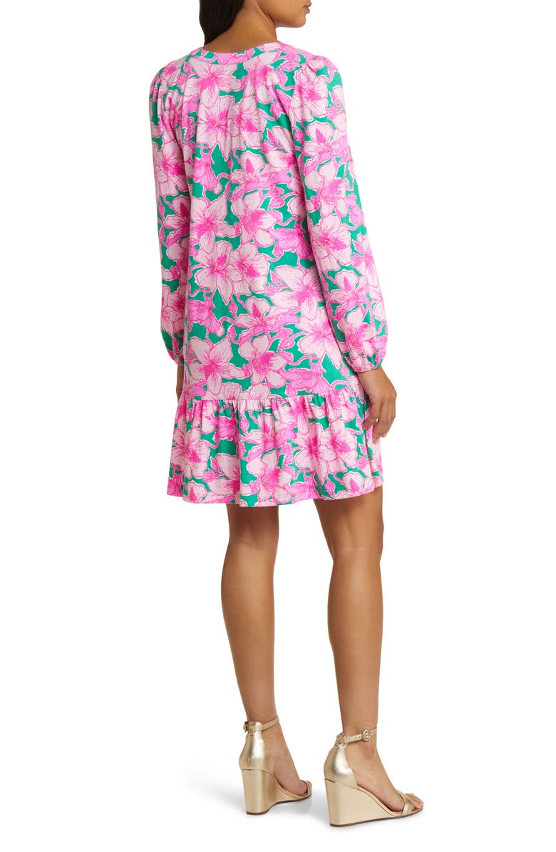 Lilly Pulitzer<sup>®</sup> Alyssa Hibiscus Print Long Sleeve Shift Dress, Alternate, color,