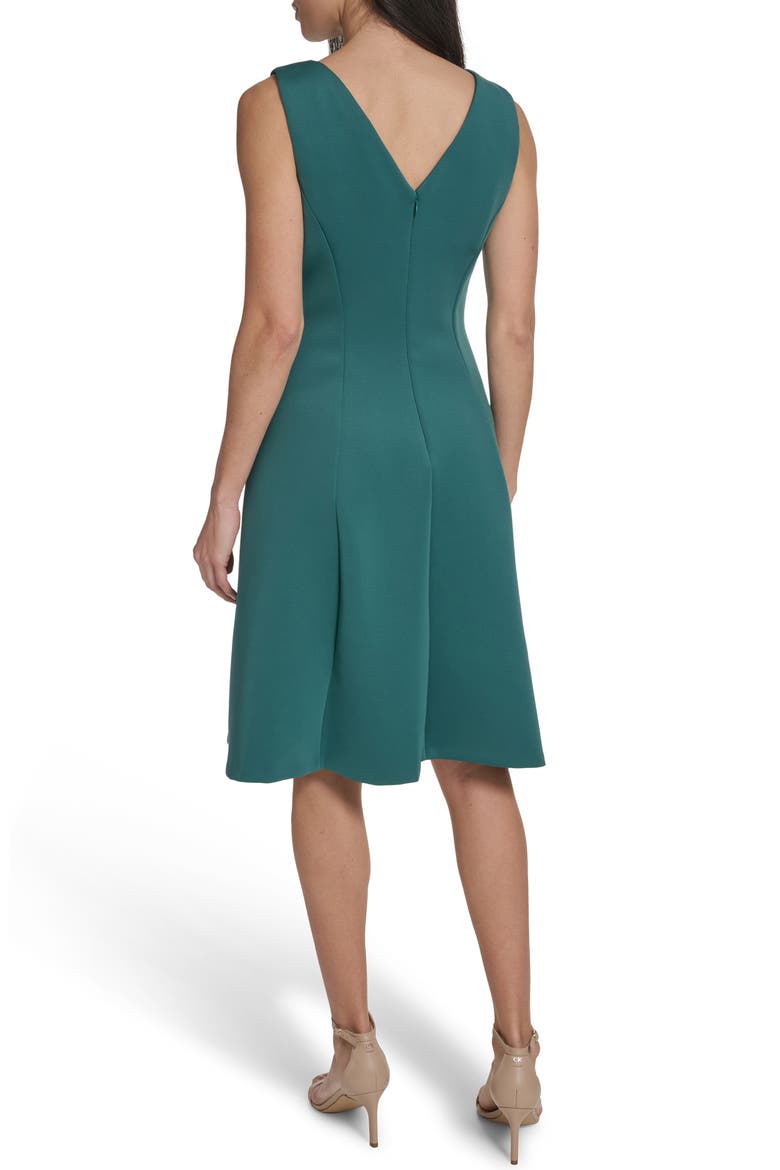 Fit & Flare Scuba Dress, Alternate, color, SEQUOIA