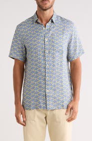 Scotch & Soda Linen Jacquard Button-Up Shirt