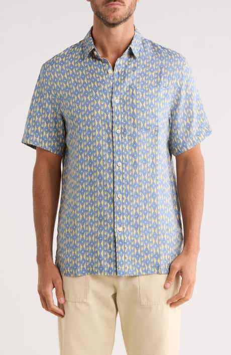 Scotch & Soda Linen Jacquard Button-Up Shirt