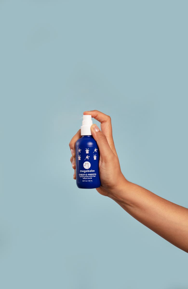 Megababe Chest-O Presto Clarifying Body Acne Mist, Alternate, color, Blue