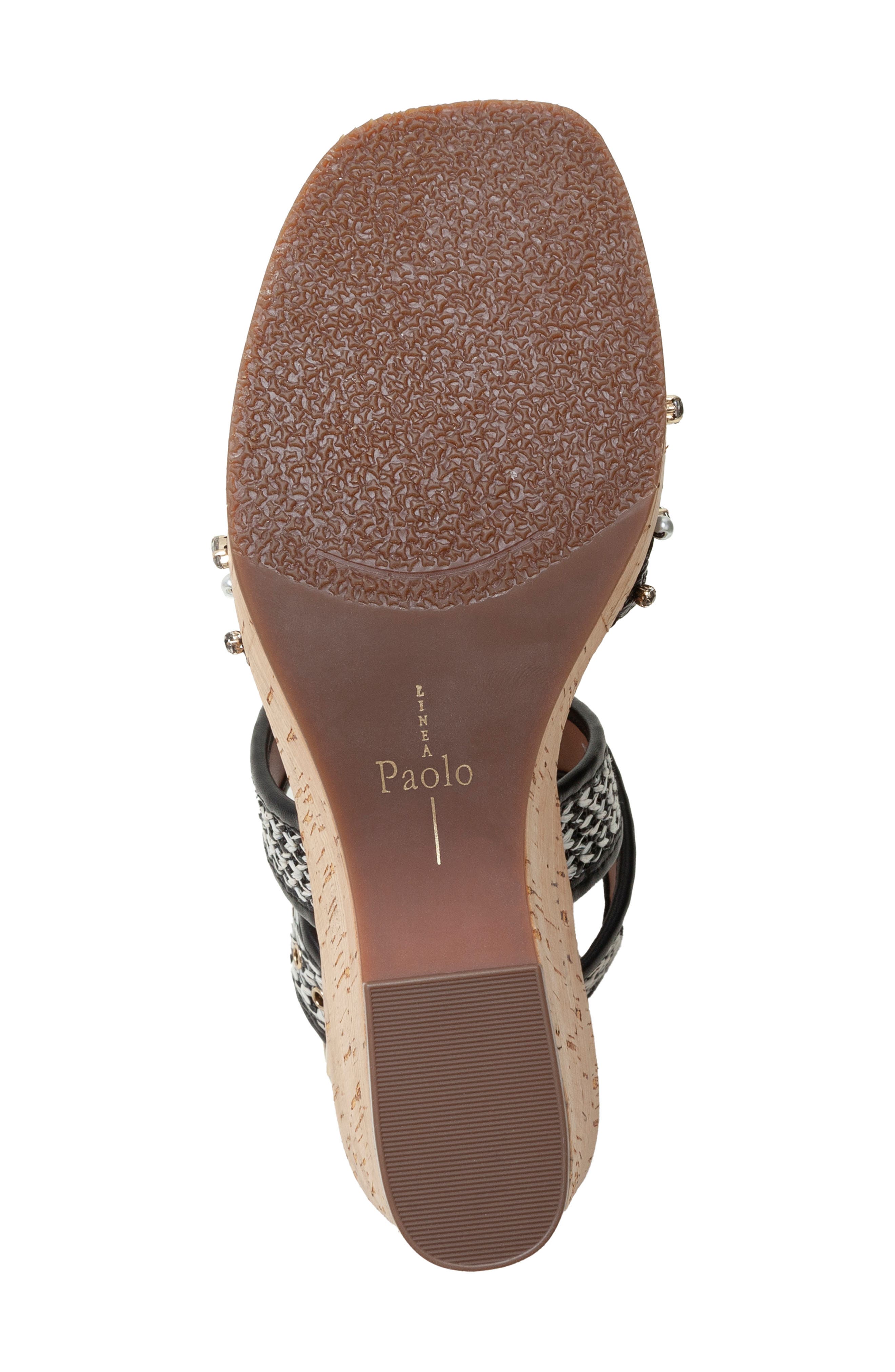 Linea Paolo Varena Platform Wedge Sandal, Alternate, color, Black