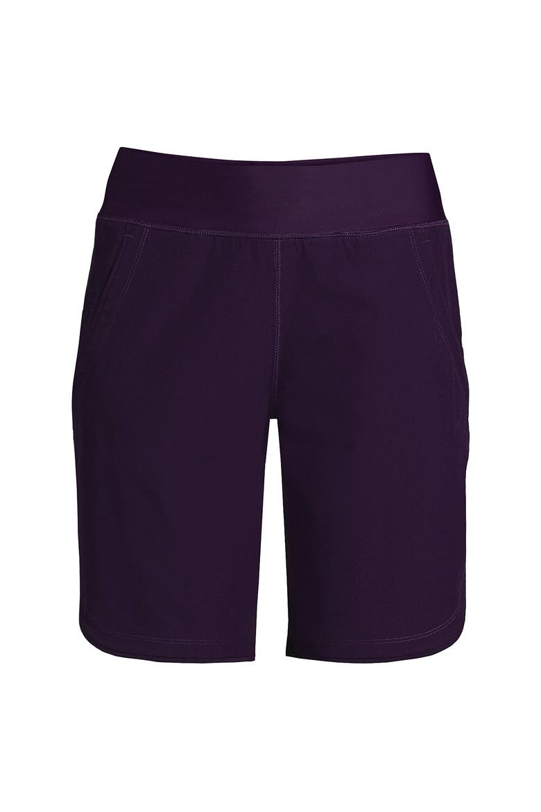 Plus Size Sunshade UPF 50 9" Board Shorts with Panty, Alternate, color, Blackberry