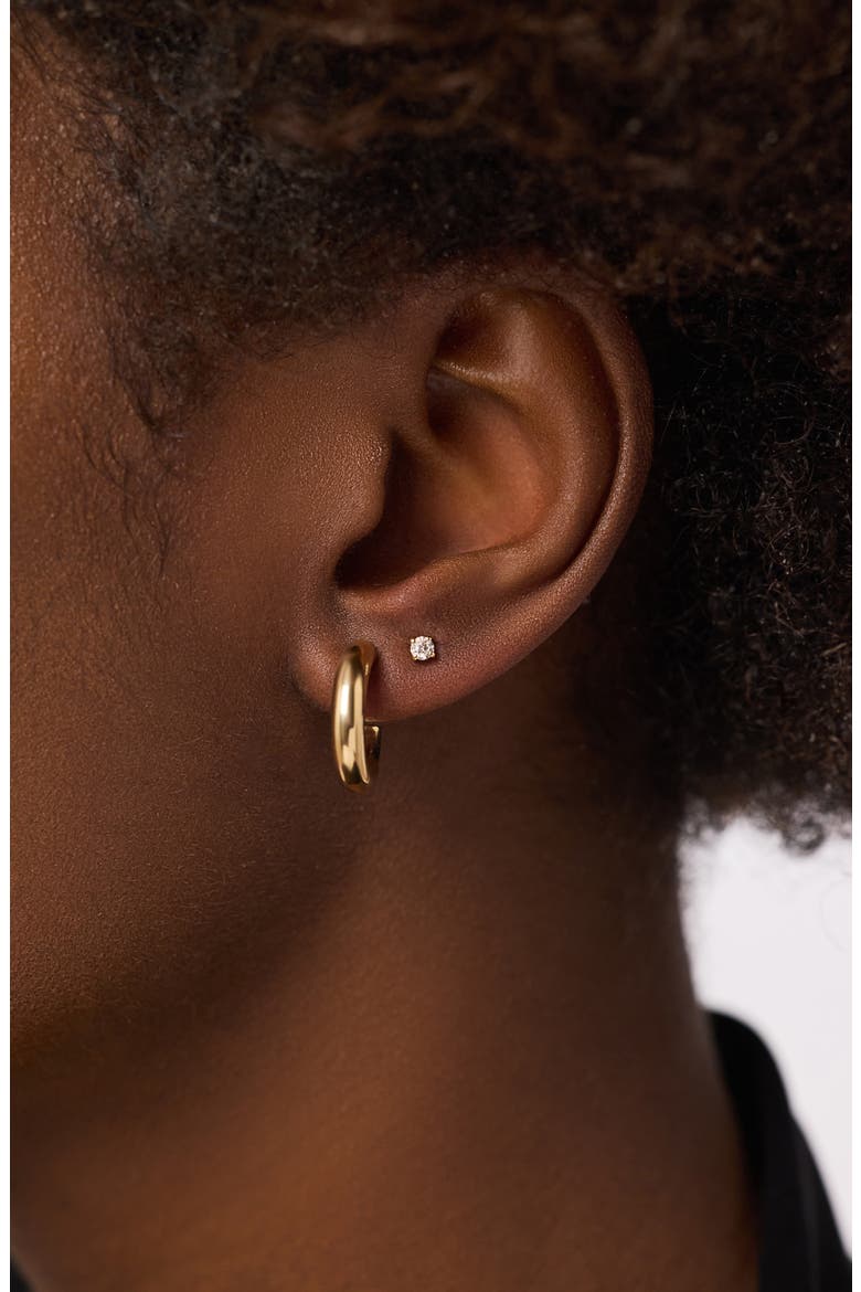 Lab Grown Diamond Earrings - Gold Small Diamond Studs, Alternate, color, Gold
