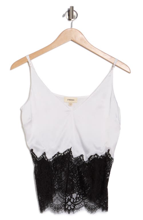 L Agence L'agence Bryna Lace Mix Camisole In White