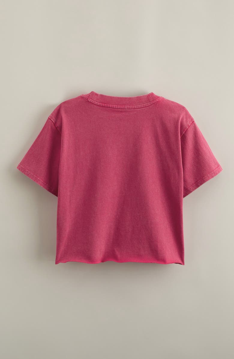 Treasure & Bond Kids' Crop Cotton T-Shirt, Alternate, color, Burgundy Punch