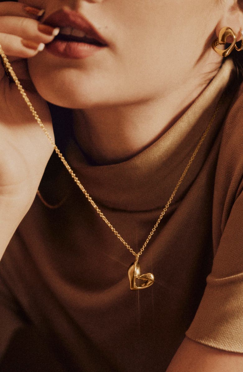 Monica Vinader Infinity Heart Pendant, Alternate, color, 18K Gold Vermeil