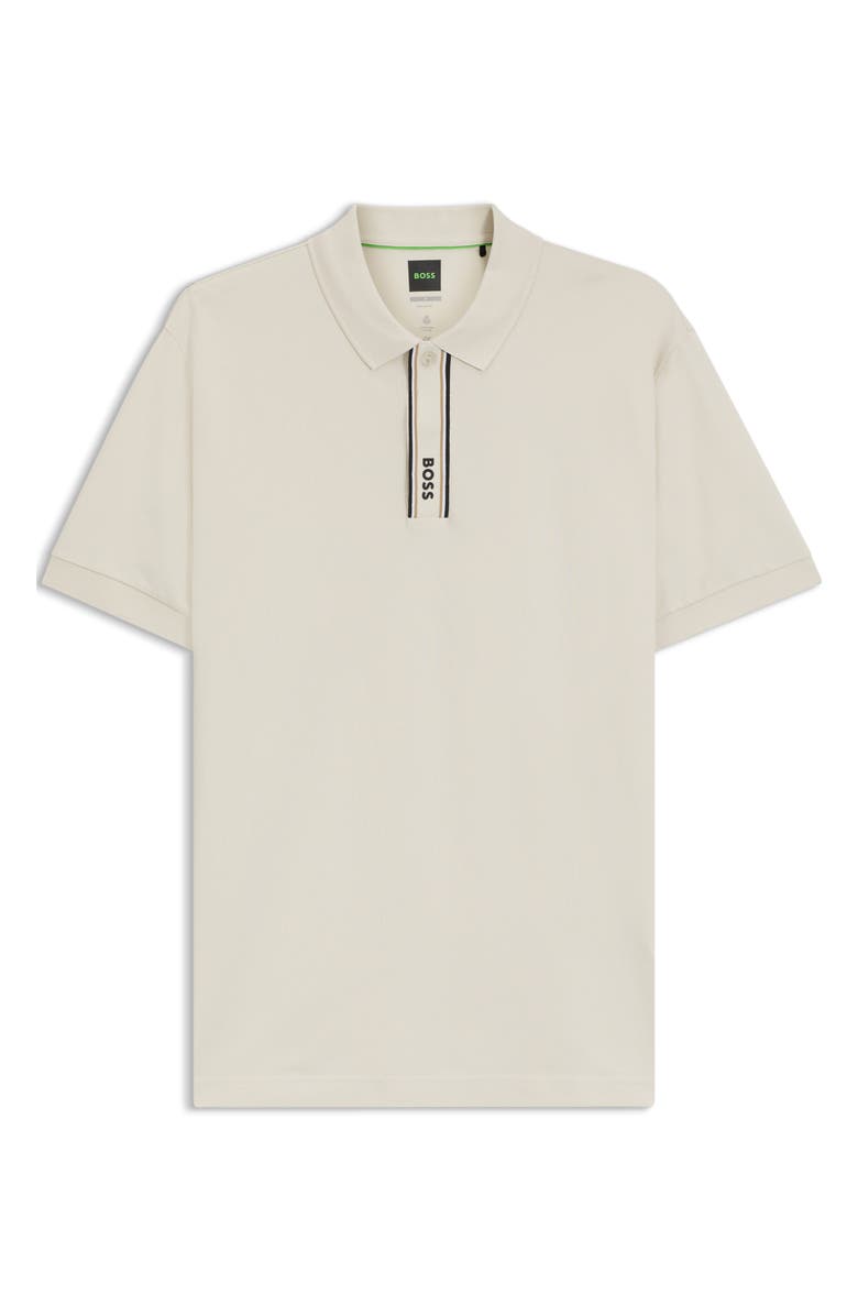 BOSS Paddy Cotton Polo, Alternate, color, Open White